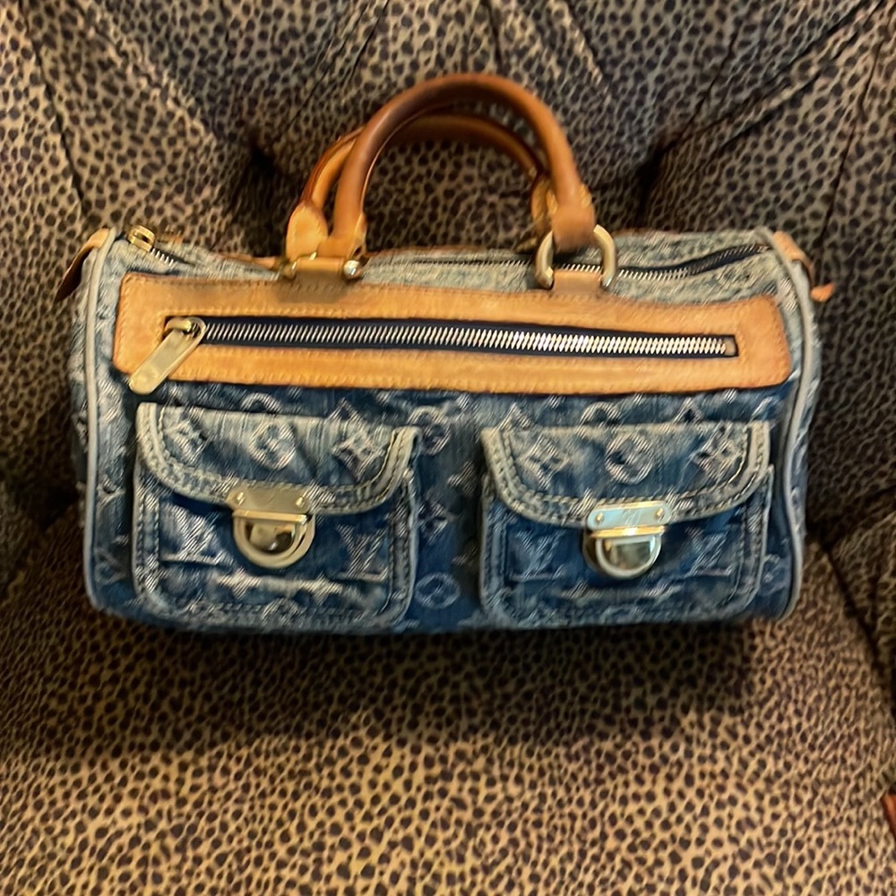 Well loved and in demand denim Louis Vuitton Neo Speedy